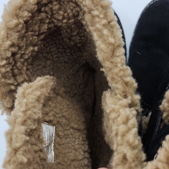 Easy Spirit black boots with tan faux fur leather upper Westwing Sz 10M - Picture 7 of 9